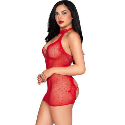 LEG AVENUE - 81675 MINI VESTIDO HALTER - ÚNICA