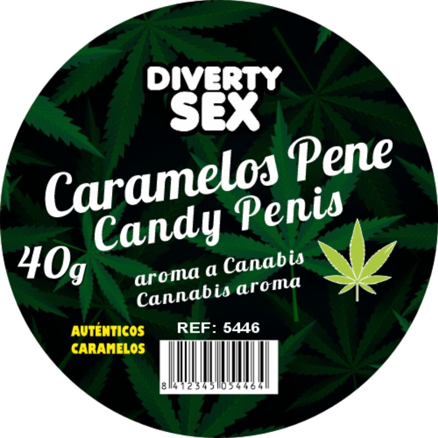 DIABLO PICANTE - 20 CARAMELOS CON FORMA DE PENE CON AROMA CANNABIS