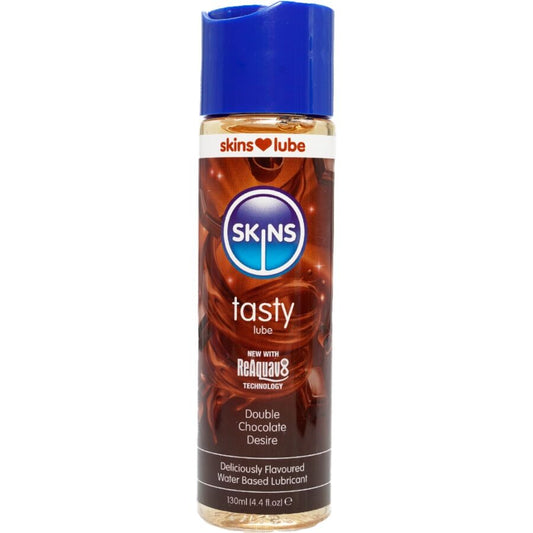 SKINS - TASTY LUBRICANTE BASE DE AGUA DOBLE CHOCOLATE 130 ML