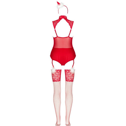 LIVCO CORSETTI FASHION - LIMPID SNOWFLAKES LC 90604 BODY + MEDIAS + DIADEMA NAVIDEÑA
