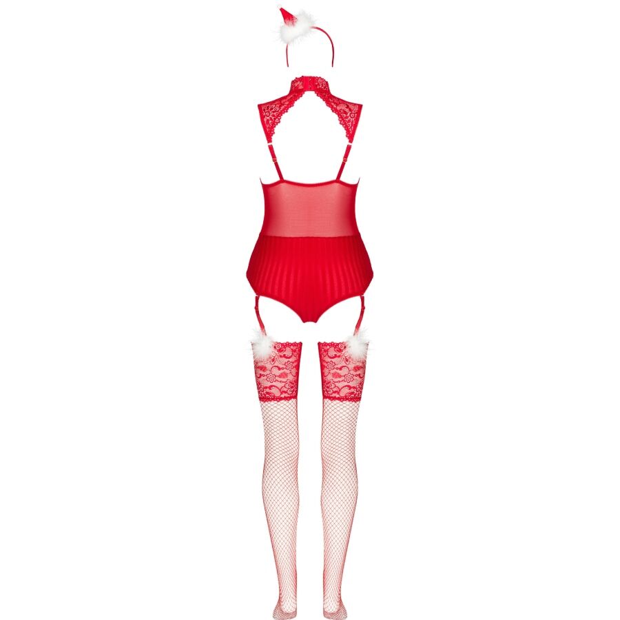 LIVCO CORSETTI FASHION - LIMPID SNOWFLAKES LC 90604 BODY + MEDIAS + DIADEMA NAVIDEÑA