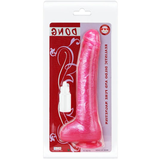 BAILE - DONG DILDO REALÍSTICO ROSA CON VENTOSA