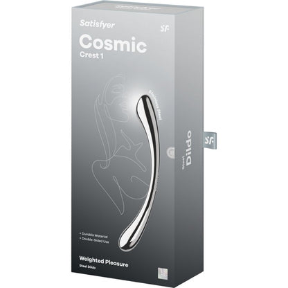 SATISFYER - COSMIC CREST 1 DILDO ACERO INOXIDABLE DOBLE USO