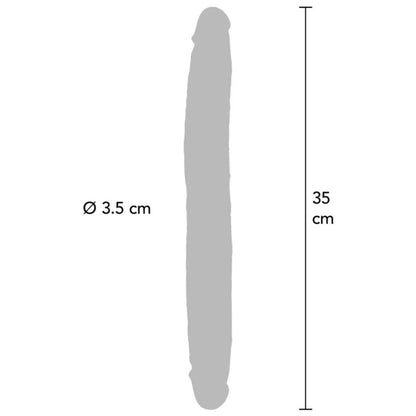 GET REAL - DILDO DOBLE DONG DE SILICONA CARAMELO 35 CM