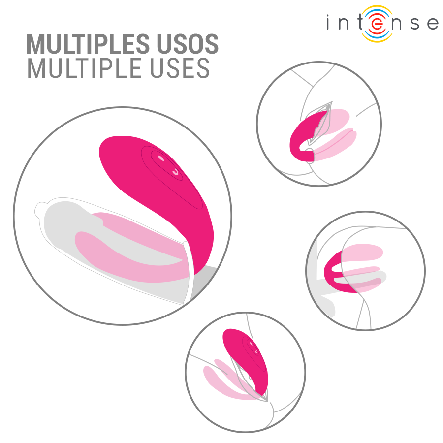 INTENSE - JULIA VIBRADOR E ESTIMULADOR CLITORIANO CONTROLO REMOTO