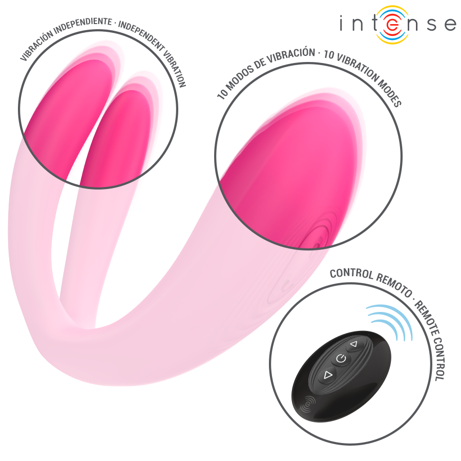 INTENSE - JULIA VIBRADOR E ESTIMULADOR CLITORIANO CONTROLO REMOTO