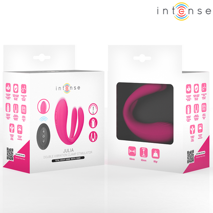 INTENSE - JULIA VIBRADOR E ESTIMULADOR CLITORIANO CONTROLO REMOTO