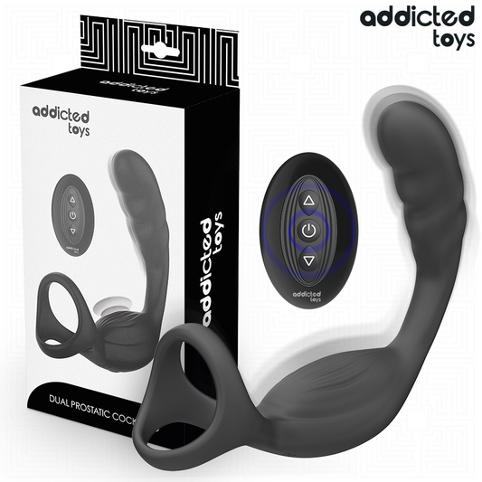 ADDICTED TOYS - ANILLO DOBLE VIBRADOR PROSTÁTICO CONTROL REMOTO
