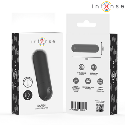 INTENSE - KAREN MINI BALA VIBRADORA 10 MODOS RECARGABLE