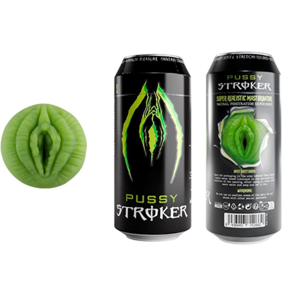 ALIVE - PUSSY STROKER MASTURBADOR MASCULINO VAGINA LATA BEBIDA ENERGÉTICA