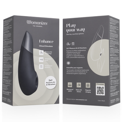 WOMANIZER - ENHANCE ESTIMULADOR DE CLITORÍS NEGRO