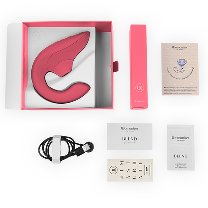 WOMANIZER - BLEND ESTIMULADOR VIBRADOR RABBIT COR-DE-ROSA