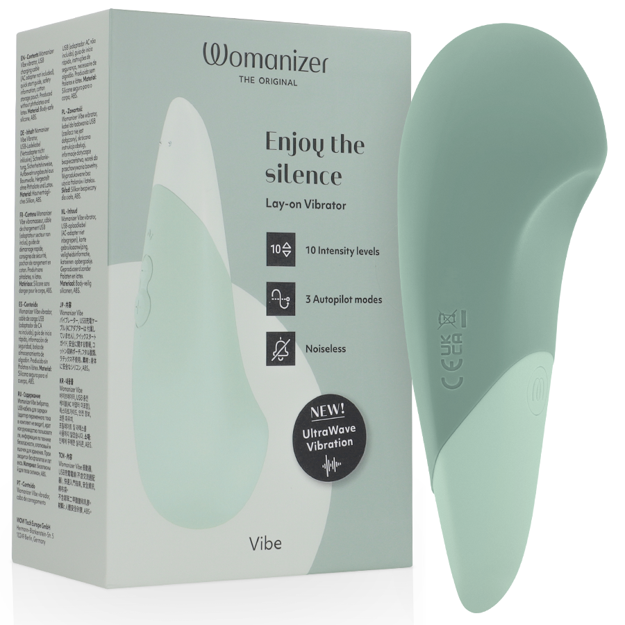 WOMANIZER - VIBE VIBRADOR LAY-ON SILENCIOSO VERDE CLARO
