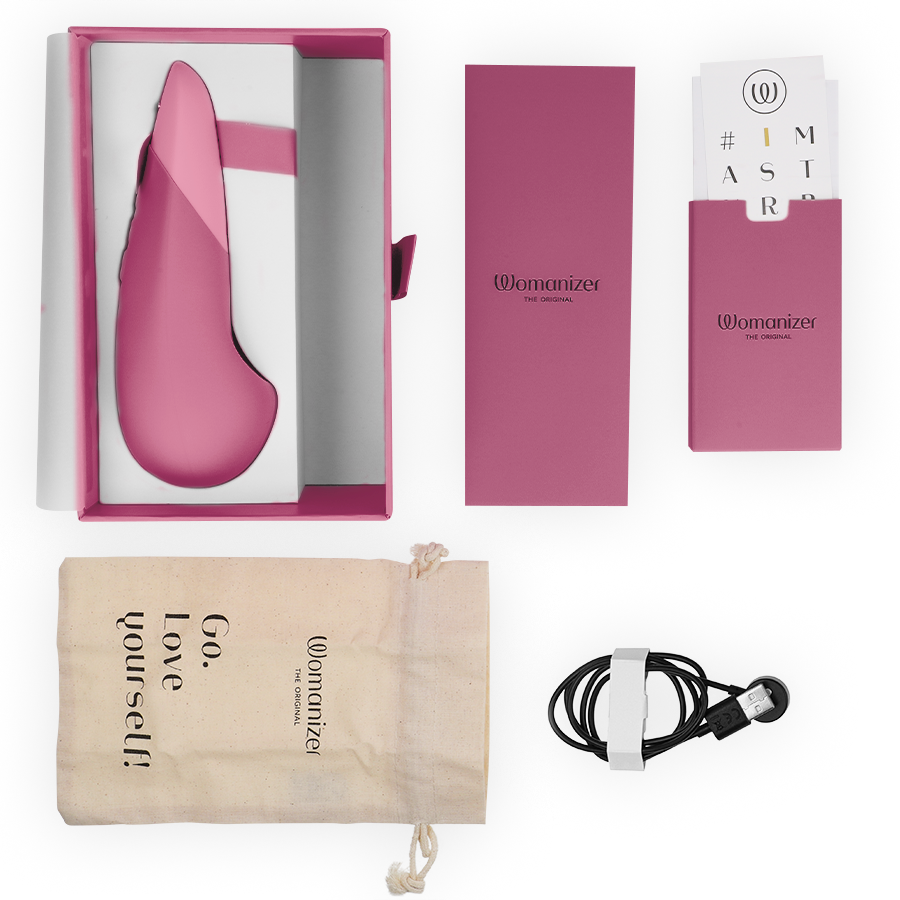 WOMANIZER - VIBE VIBRADOR LAY-ON SILENCIOSO ROSA OSCURO