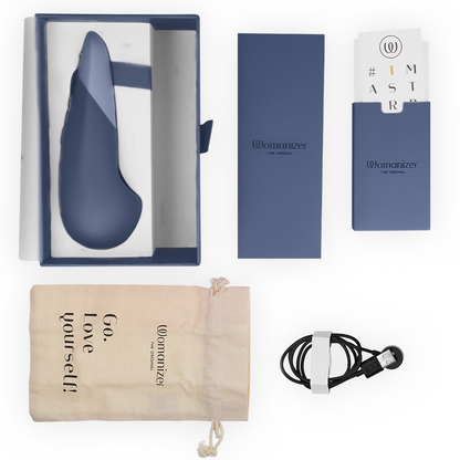 WOMANIZER - VIBE VIBRADOR LAY-ON SILENCIOSO AZUL-ESCURO