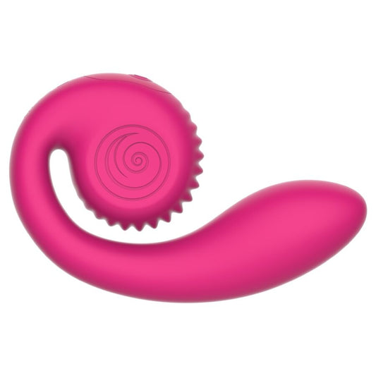 SNAIL VIBE - GIZI LITE VIBRADOR DUAL PUNTO G Y CLÍTORIS ROSA
