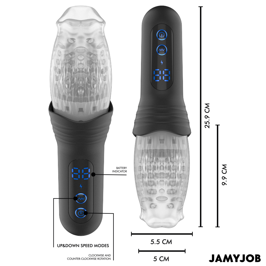 JAMYJOB - BLOW-R MASTURBADOR CON THRUSTING Y ROTACIÓN