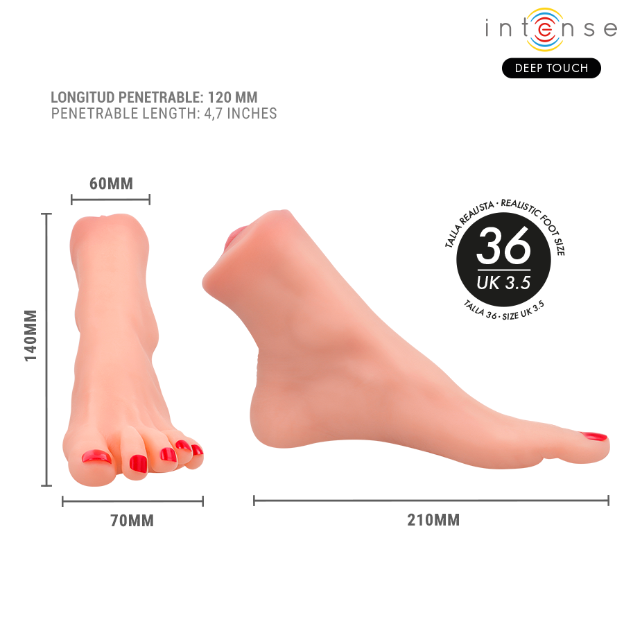 INTENSE DEEP TOUCH - GABBIE MASTUBADOR DE DOS PIEZAS EN FORMA DE PIE