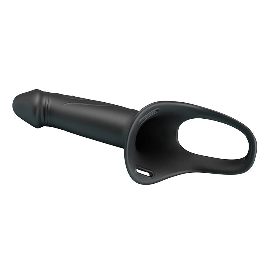 PRETTY LOVE - LONDON ARNÉS UNIVERSAL CON DILDO STRAP-ON DE SILICONA NEGRO 16,8 CM