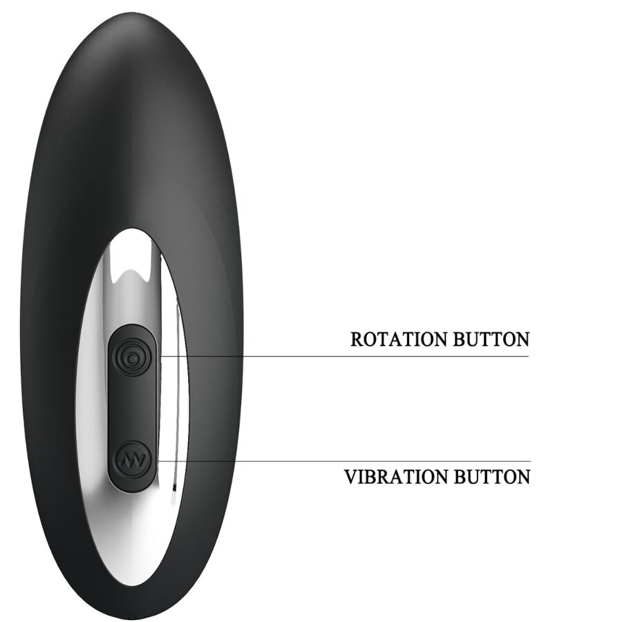 MR PLAY - MASAJEADOR PROSTÁTICO CON ROTACIÓN Y VIBRACIÓN