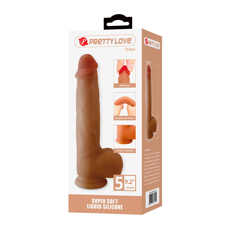 PRETTY LOVE - ORTON DILDO REALISTA COM VENTOSA 23,5 CM - Ø 4,9 CM