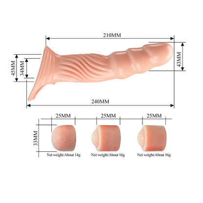 PRETTY LOVE - FUNDA PARA PENE TEXTURIZADA CON EXTENSORES