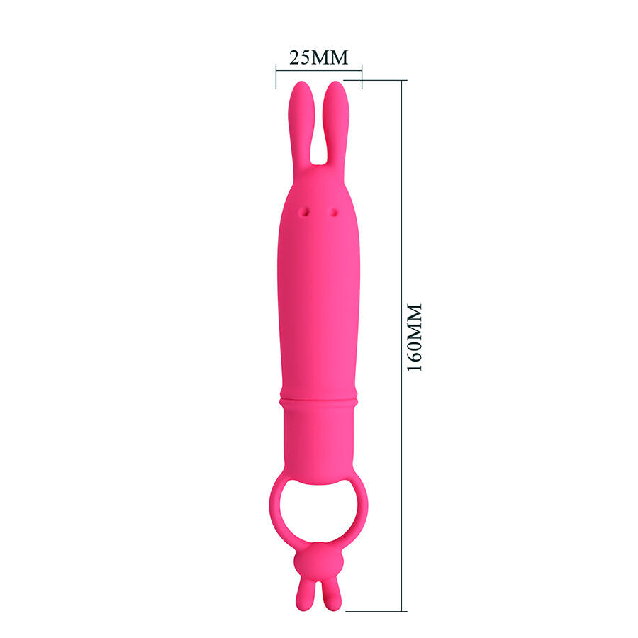 PRETTY LOVE - DELIA VIBRADOR RABBIT CON ANILLO DE SUJECIÓN