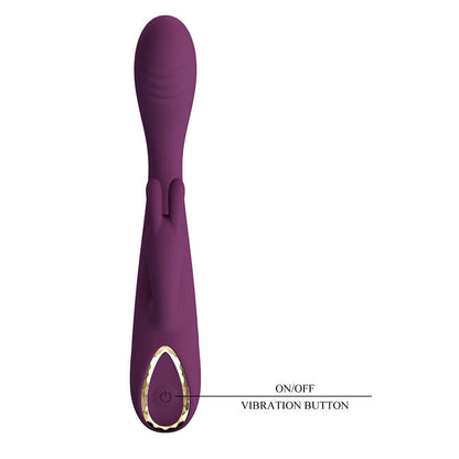 PRETTY LOVE - EMMA VIBRADOR CON ESTIMULADOR RABBIT MORADO