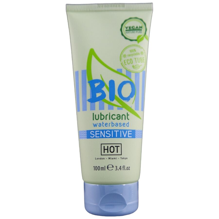 HOT - BIO LUBRIFICANTE LUBRIFICANTE BIO BASE ÁGUA SENSÍVEL 100 ML