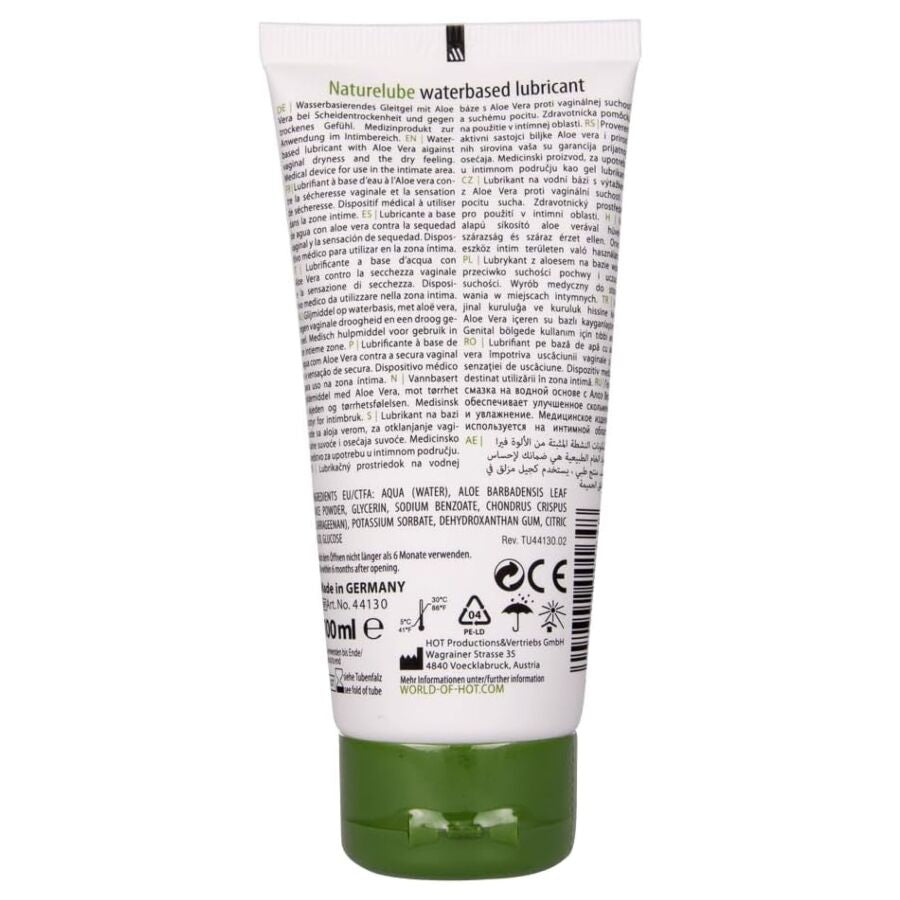 HOT - NATURE LUBE LUBRIFICANTE BASE ÁGUA ALOE VERA 100 ML