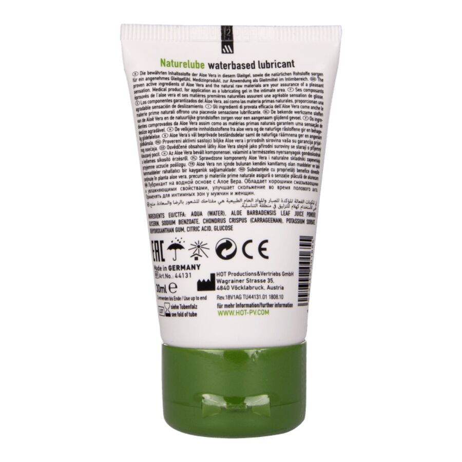 HOT - NATURE LUBE LUBRIFICANTE BASE ÁGUA ALOE VERA 30 ML