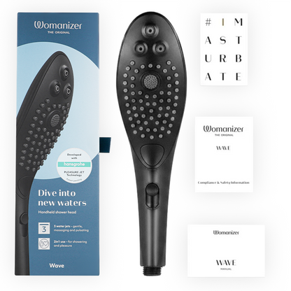 WOMANIZER - WAVE CABEZAL DE DUCHA ESTIMULADOR DE CLITORÍS NEGRO