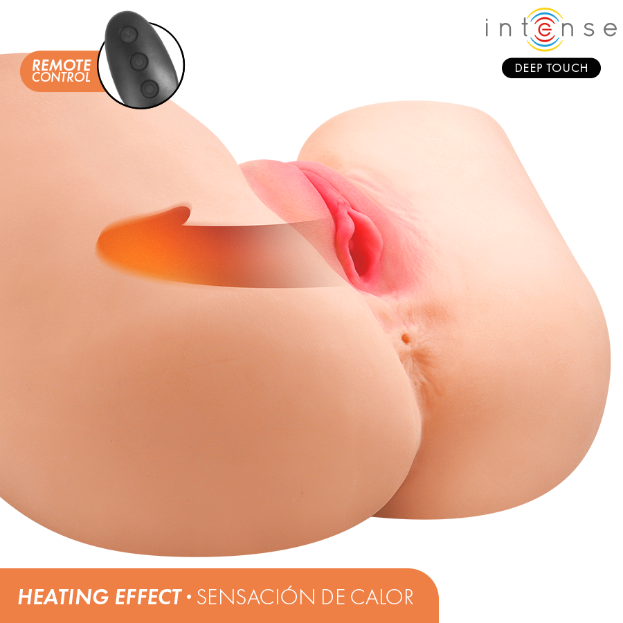 INTENSE DEEP TOUCH - JULIA MASTURBADOR VAGINA CON EFECTO SUCCIÓN, CALOR, VIBRACIÓN Y VOZ CON CONTROL REMOTO 9 KG