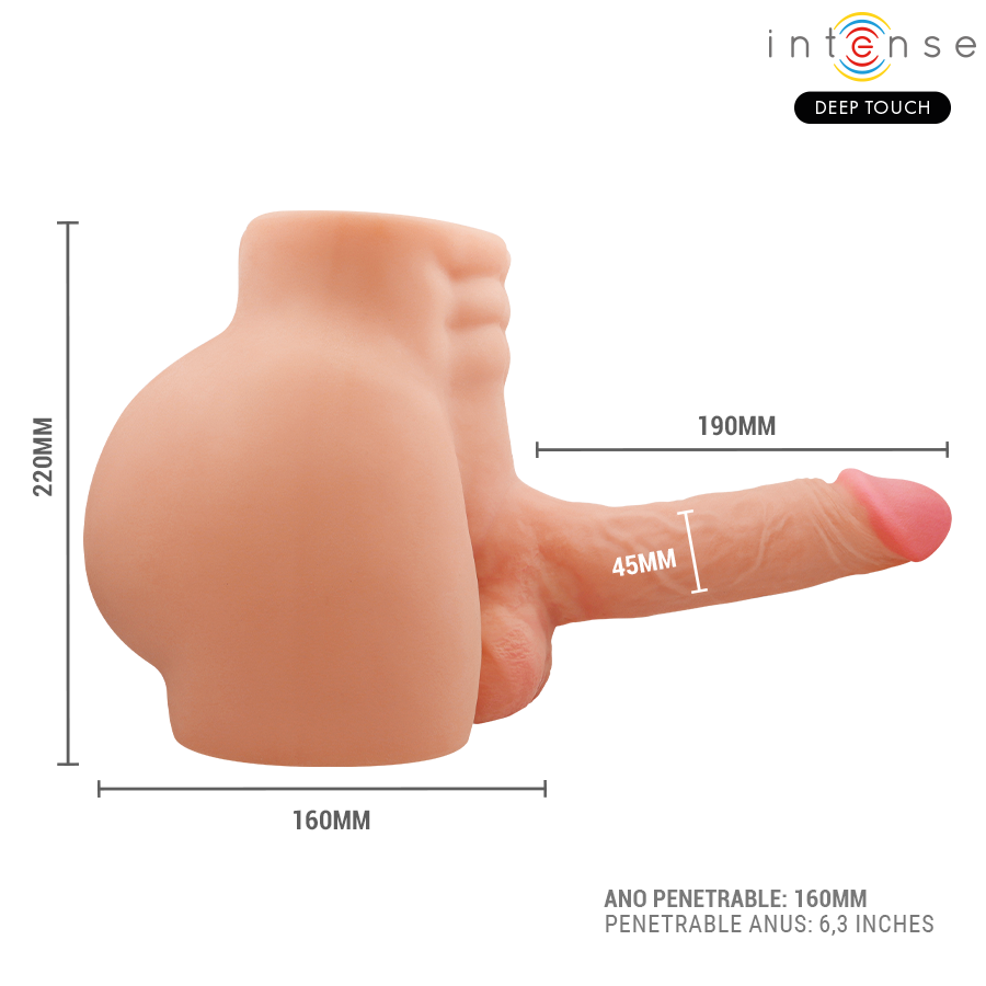 INTENSE DEEP TOUCH - RICHIE TORSO COM ÂNUS E DILDO REALISTA COM IMPULSO E VIBRAÇÃO POR CONTROLO REMOTO 4.7 KG