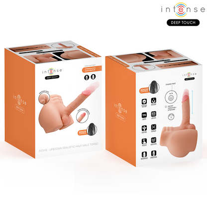 INTENSE DEEP TOUCH - RICHIE TORSO COM ÂNUS E DILDO REALISTA COM IMPULSO E VIBRAÇÃO POR CONTROLO REMOTO 4.7 KG