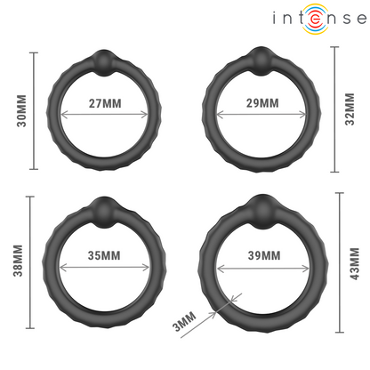 INTENSE - MICHIEL SET DE 4 ANILLOS MODELO 10