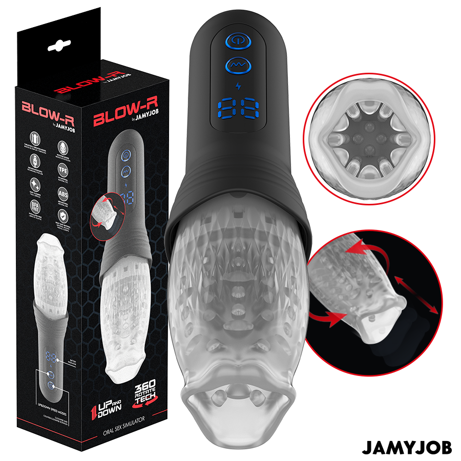JAMYJOB - BLOW-R MASTURBADOR CON THRUSTING Y ROTACIÓN
