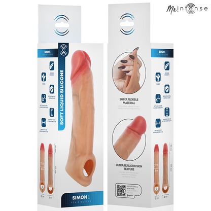 MR INTENSE - SIMON L FUNDA PARA PENE SILICONA 16 CM -Ø- 4.5 CM