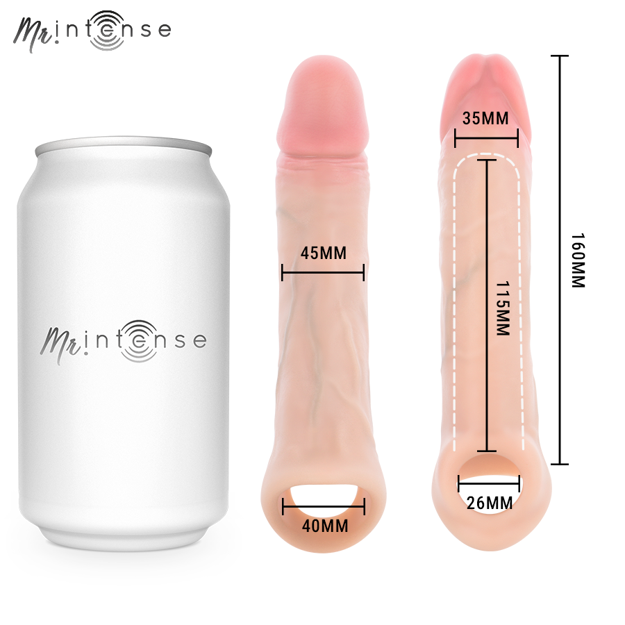 MR INTENSE - SIMON L FUNDA PARA PENE SILICONA 16 CM -Ø- 4.5 CM