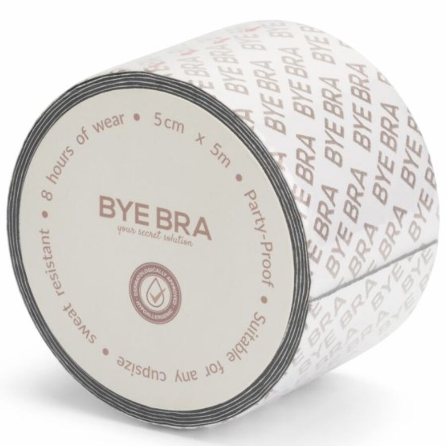 BYE-BRA - BODY TAPE DOUBLE SIDED CINTA DE DOBLE CARA BEIGE ÚNICA 5 x 500 CM