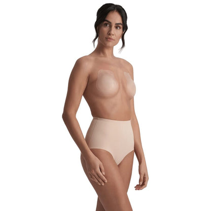 BYE-BRA - COPAS DE SILICONE RABBIT BEGE TAMANHO XL