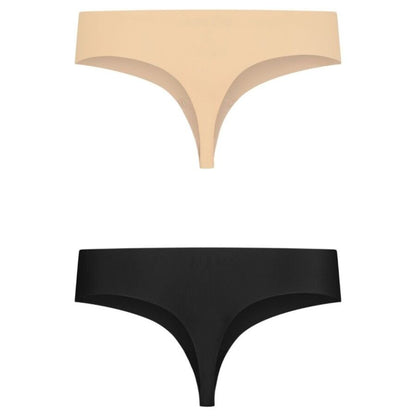 BYE-BRA - PACK 2 TANGAS INVISIBLES BEIGE Y