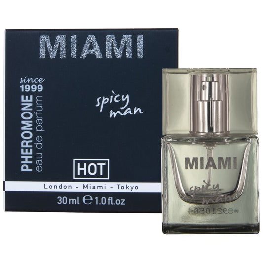 HOT - PERFUME COM FEROMONAS MIAMI SPICY HOMEM 30 ML