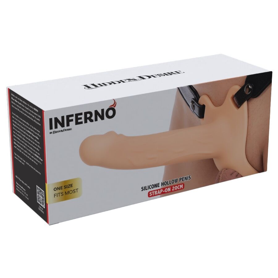 HIDDEN DESIRE - INFERNO STRAP-ON BAINHA PARA PÉNIS 20 CM