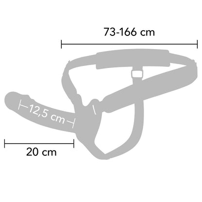 HIDDEN DESIRE - INFERNO STRAP-ON FUNDA PARA PENE CON VIBRACIÓN 20 CM