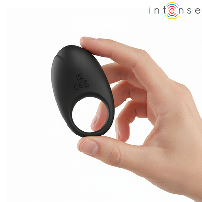INTENSE - MERLOTTE ANILLO VIBRADOR CON ESTIMULACIÓN DE CLÍTORIS NEGRO