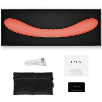 LELO - BOOMERANG VIBRADOR DE DOBLE EXTREMO ROJO CORAL