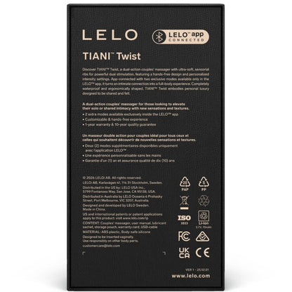 LELO - TIANI TWIST VIBRADOR PARA PAREJAS LAVANDA