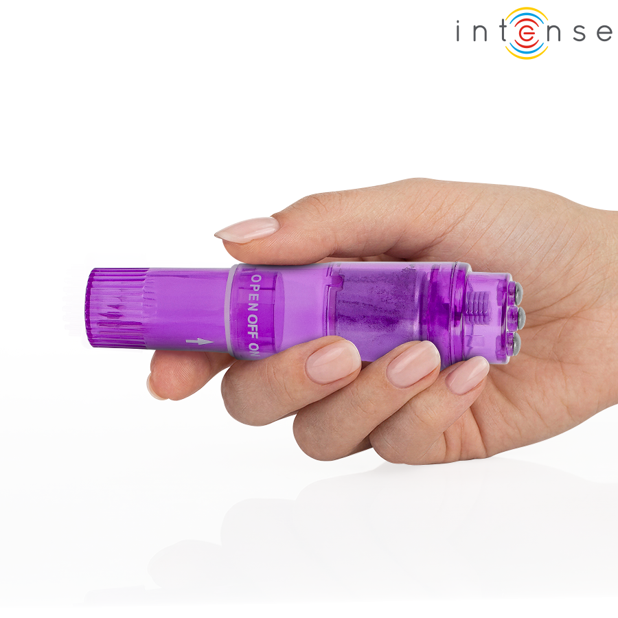 INTENSE - KURT MINI MASSAGER WITH 4 INTERCHANGEABLE HEADS LILAC