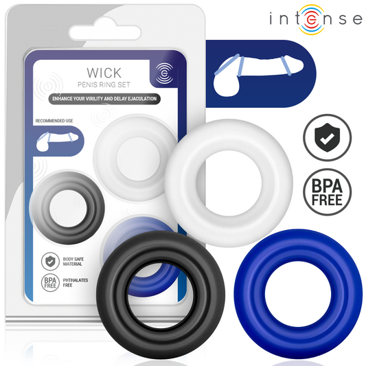 INTENSE - WICK CONJUNTO DE 3 ANÉIS VÁRIAS CORES